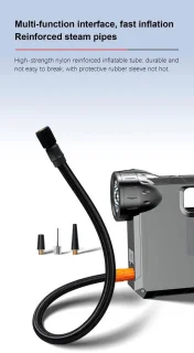 Jumpstarter 12V voor Auto-5-in-1 Multifunctionele Jumpstarter 16000mAh- Jumpstarter voor auto -Dubbele Turbopomp & Banden­drukmeter-2000 lumen LED-verlichting-Type-C Snellader Powerbank-LED-display-Auto/Motor Accu­hulp-In Opbergkoffer