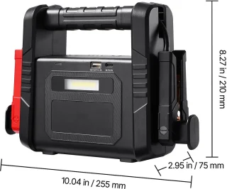 Starthulp 4000 A Peak, Auto-Accu-Powerpack, Draagbare Booster met Luchtcompressor, Startkabels, voor Alle Benzinemotoren/Tot 10 L Dieselmotoren