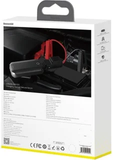 Baseus 8000mAh Jumpstarter - Draagbare Starter - Powerbank - Jumpstarter voor Auto - 12V - Accukabel Auto - Startkabels - Snelstarter - Starthulp voor Auto - Startbooster 800A (CRJS01-01) zwart