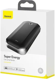 Baseus 8000mAh Jumpstarter - Draagbare Starter - Powerbank - Jumpstarter voor Auto - 12V - Accukabel Auto - Startkabels - Snelstarter - Starthulp voor Auto - Startbooster 800A (CRJS01-01) zwart