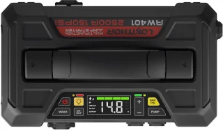 Lokithor Jumpstarter AW401 + 10 BAR Luchtcompressor + 13 BAR Waterpomp - 12V - Startvermogen 2500A - Powerbank - Zaklamp