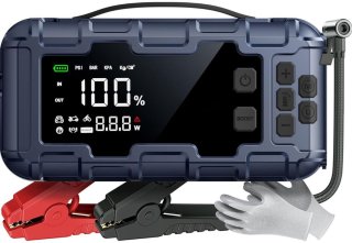 De CLVP® Jumpstarter met Compressor - Startkabels - Starthulp voor Auto - Accubooster - Zwart in één oogopslag