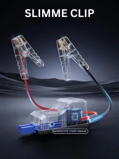 Jumpstarter met Compressor - Startkabels - Starthulp voor Auto - Accubooster - Grijs