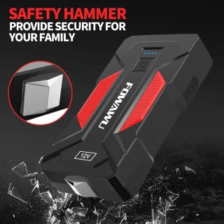 Jump Starter 4000 A voor Auto en Motor | Starthulp 12V met LED en USB 3.0