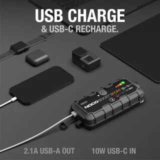 Draagbare Lithium-Accu Auto Starthulp - 500A Jumpstarter en Powerbank voor Benzinemotoren tot 4L