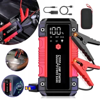12V-startbooster 39800 mAh met 6000 a piekvermogen