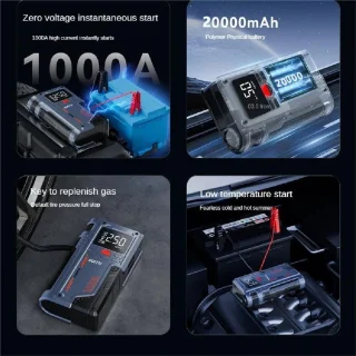 20000mAh 150PSI Draagbare Auto Springstart Power Bank 12V 5000A