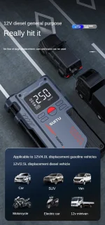 20000mAh 150PSI Draagbare Auto Springstart Power Bank 12V 5000A