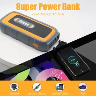 26800mAh Auto Starter Powerbank met Luchtpomp 3000A