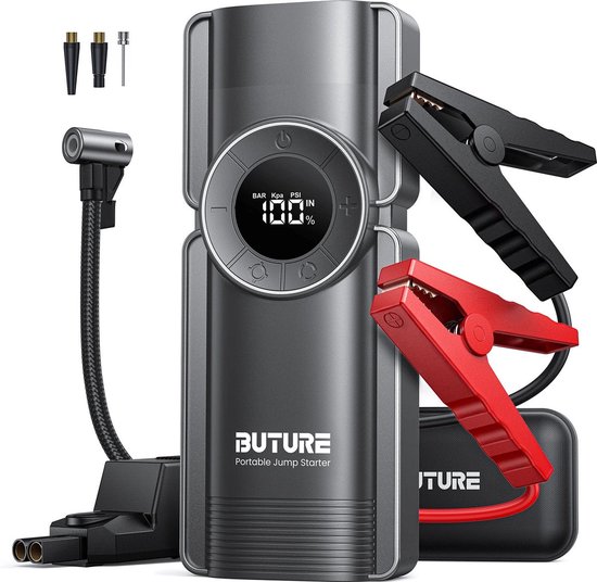 BTD 4-in-1: jumpstarter, powerbank en compressor in één compacte unit
