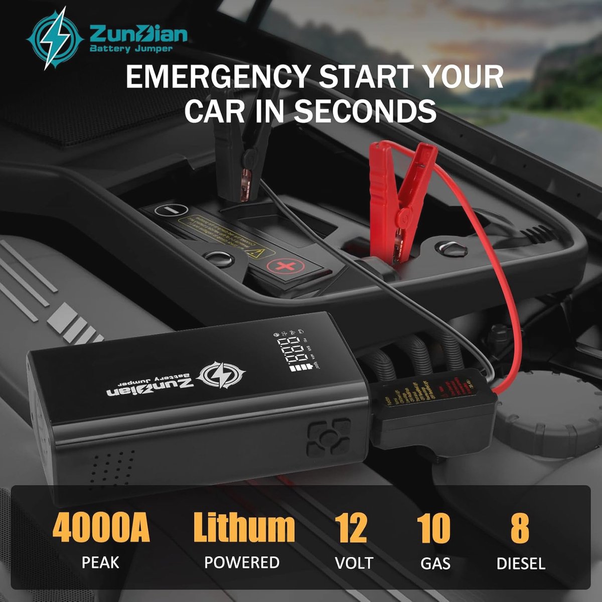 Wat vinden we goed aan de 4-in-1 Auto Starthulp met Powerbank en Compressor