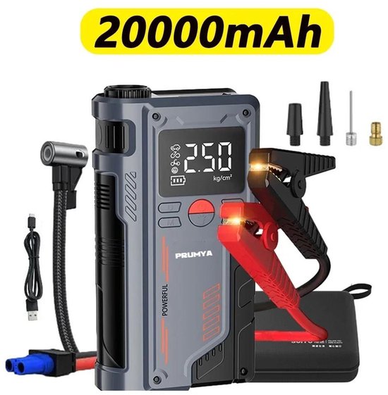 4-in-1 Jumpstarter & Bandenpomp 20000mAh 1000A CE review