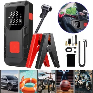 4-in-1 jumpstarter met luchtcompressor en powerbank