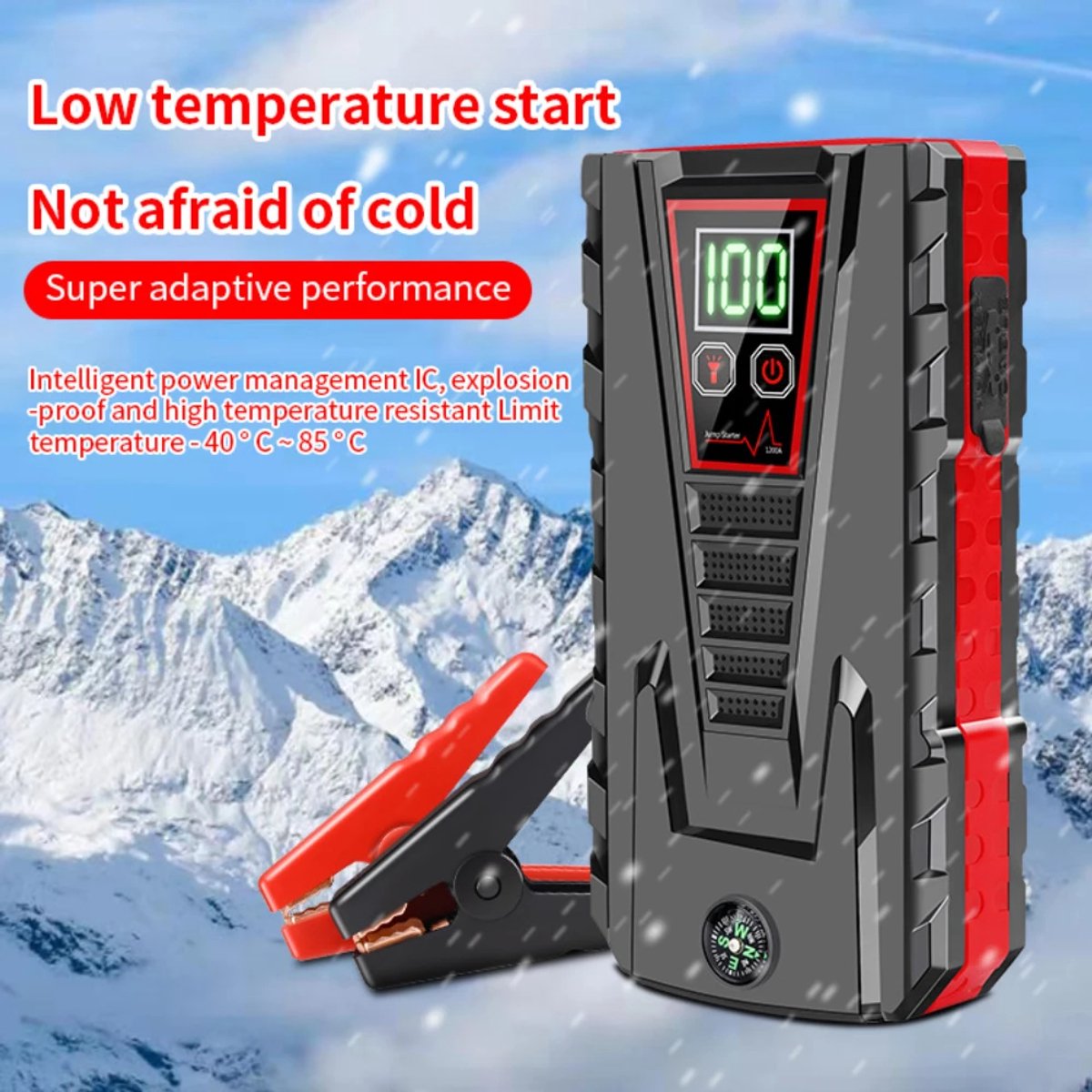 Wat vinden we goed aan de 99800mAh 12V Auto Jumpstarter 1500A USB-C PD 45W IP65