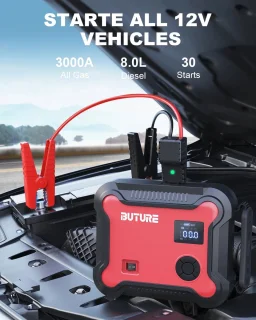 AB SHOP Startbooster Jumpstarter 26800mAh Rood/Zwart