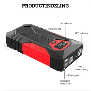 Accu Booster Jumpstarter Auto Starthulp Compact