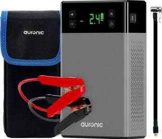 Auronic 12V Jumpstarter 1200A met Compressor Zwart/Grijs