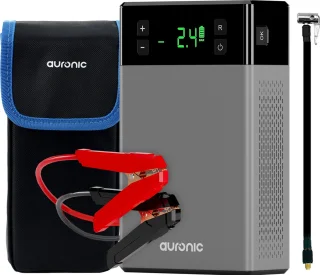 Auronic 12V Jumpstarter 1200A met Compressor Zwart/Grijs
