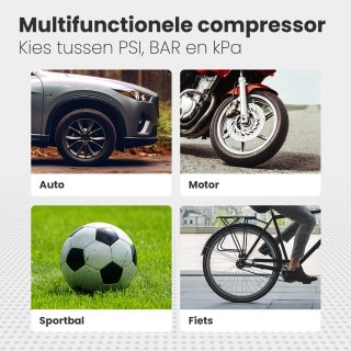 Auronic 12V Jumpstarter met Compressor en Bandenpomp zwart/grijs