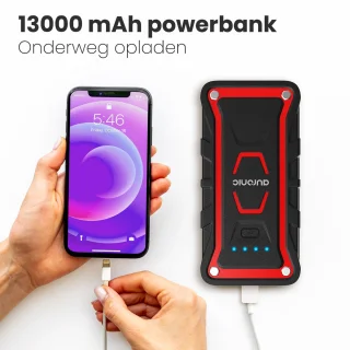 Auronic Jumpstarter 12V 1000A 13000mAh Rood/Zwart