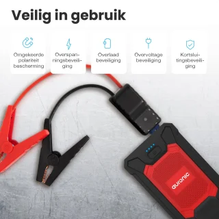 Auronic Jumpstarter 12V 600A 7200mAh Rood/Zwart