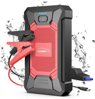 Auto accu starter zwart rood