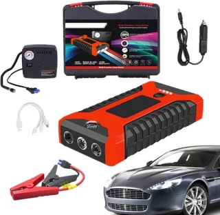 Auto jump starter startaccu krachtpakket 99800 mAh zwart