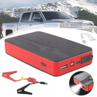 Auto-Jumpstarter 30.000 mAh met ledlamp en slimme klemmen