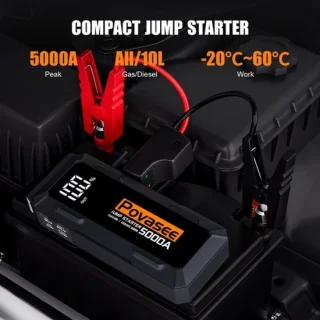 Auto jumpstarter 5000a met lcd-scherm voor 12v voertuigen