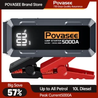 Auto jumpstarter 5000A met lcd-scherm voor 12V voertuigen