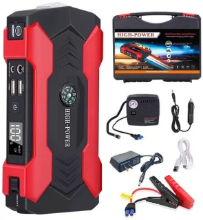 Auto Jumpstarter Powerbank 12V Noodstarter – Zwart/Rood review
