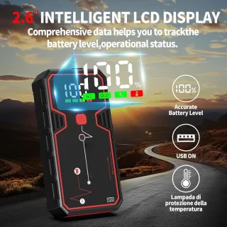 Auto Starthulp Powerbank 23800mAh Jump Starter 5000A 12V