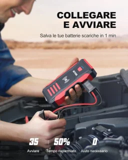Autoaccu Starthulp 2500 A met Draadloze Oplader