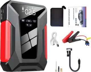 Autobatterij Booster - Jump Starter - Auto Starten - Smart Digitaal Display - 13 kg - Zwart