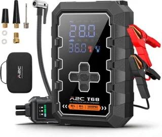 Autojumpstarter 3500 A - 12 V voertuigaccustarter met luchtcompressor