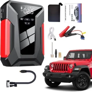 Autostarter met bandenpomp