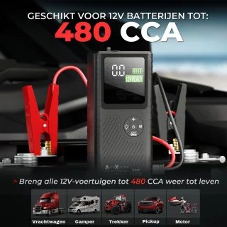 Wat vinden we goed aan de AutoXtreme Boost Air Micro 12V Jumpstarter met compressor