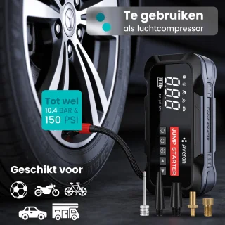 Wat vinden we goed aan de Averon® 12V jumpstarter voor auto