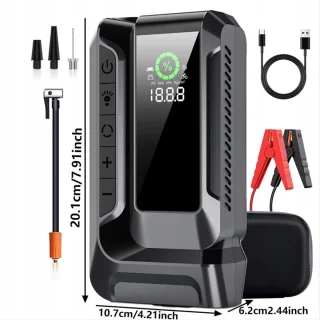 Bedee 12V Auto Starthulp 8000 mAh Zwart