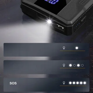 Bedee Auto Jump Starter 12V Benzine met LED Zaklamp
