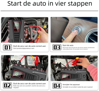 Bedee Auto Jump Starter 6000 mAh met dubbele USB-poorten