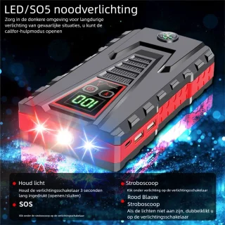Bedee Auto Jump Starter 6000 mAh met dubbele USB-poorten