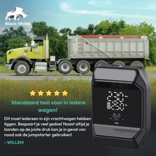 Black Rhino 2-in-1 Jumpstarter met Bandencompressor 1000A 8000mAh