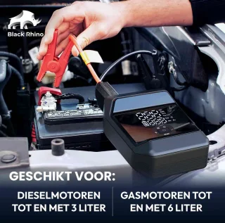 Black Rhino 2-in-1 Jumpstarter met Bandencompressor 1000A 8000mAh