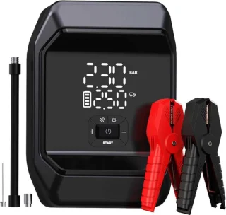 Black Rhino 2-in-1 Jumpstarter met Bandencompressor 1000A 8000mAh