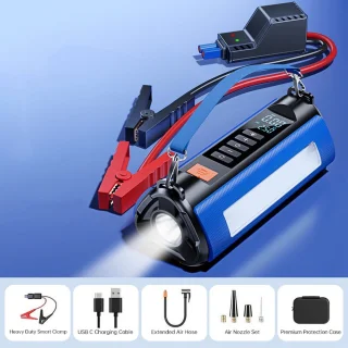 BlitzWolf Jumpstarter 2500A 20000mAh met Compressor en Zaklamp