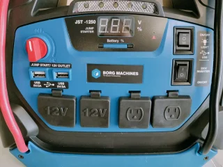 Borg Acculader Jumpstarter 4-in-1 230V 12V