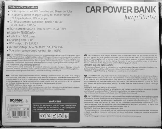BOSMA Jump Starter 12V 18000mAh Powerbank