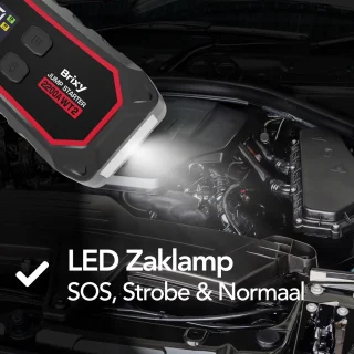 Brixy Jumpstarter Auto 2200A 16000mAh Rood/Zwart