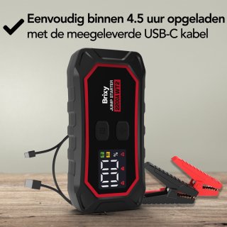 Brixy Jumpstarter Auto 2200A 16000mAh Rood/Zwart